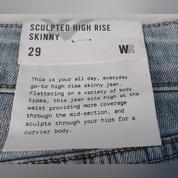 William Rast Light Wash Distressed Sculpted High Rise Skinny Jeans NWT - Picture 12 of 14